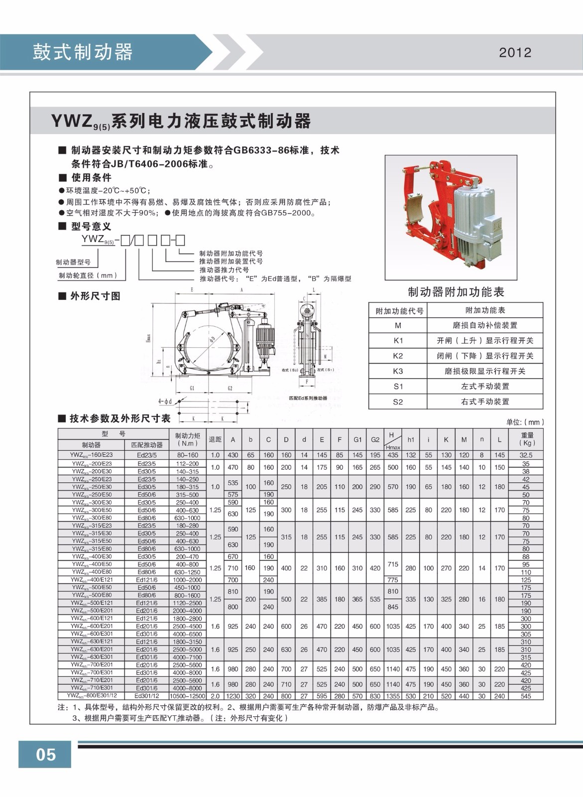 YWZ9(5)系列電力液壓鼓式制動(dòng)器